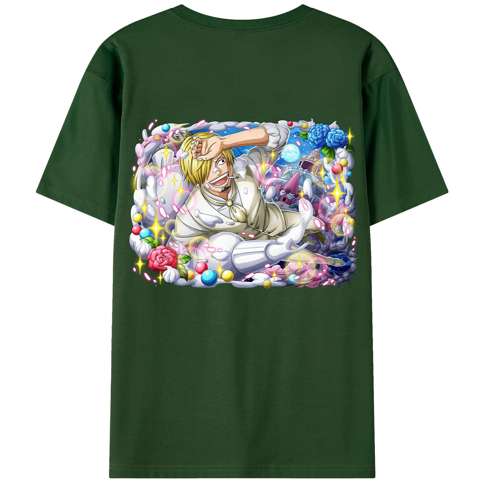 ワンピース サンジ ONE PIECE Sanji 綿100％半袖Tシャツ（背面プリント）